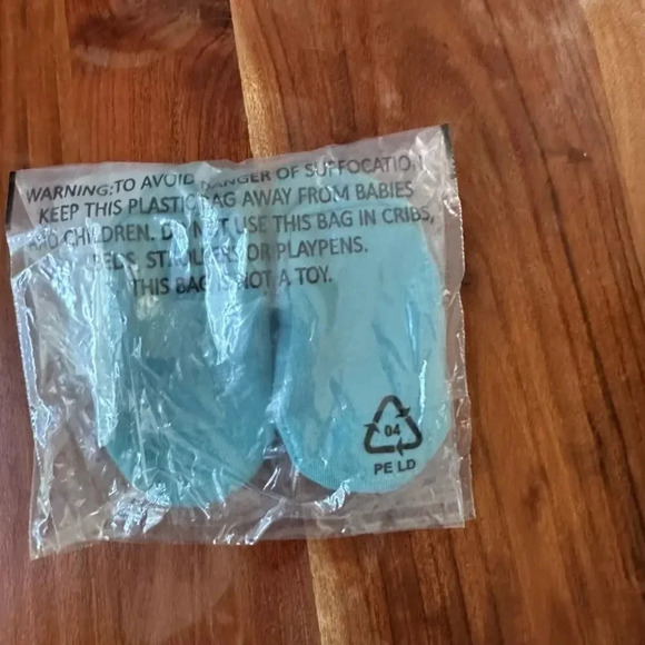 KATE QUINN 100% Organic Cotton Tie Booties 3-6M Nile‎ Turquoise NWT - Picture 3 of 3